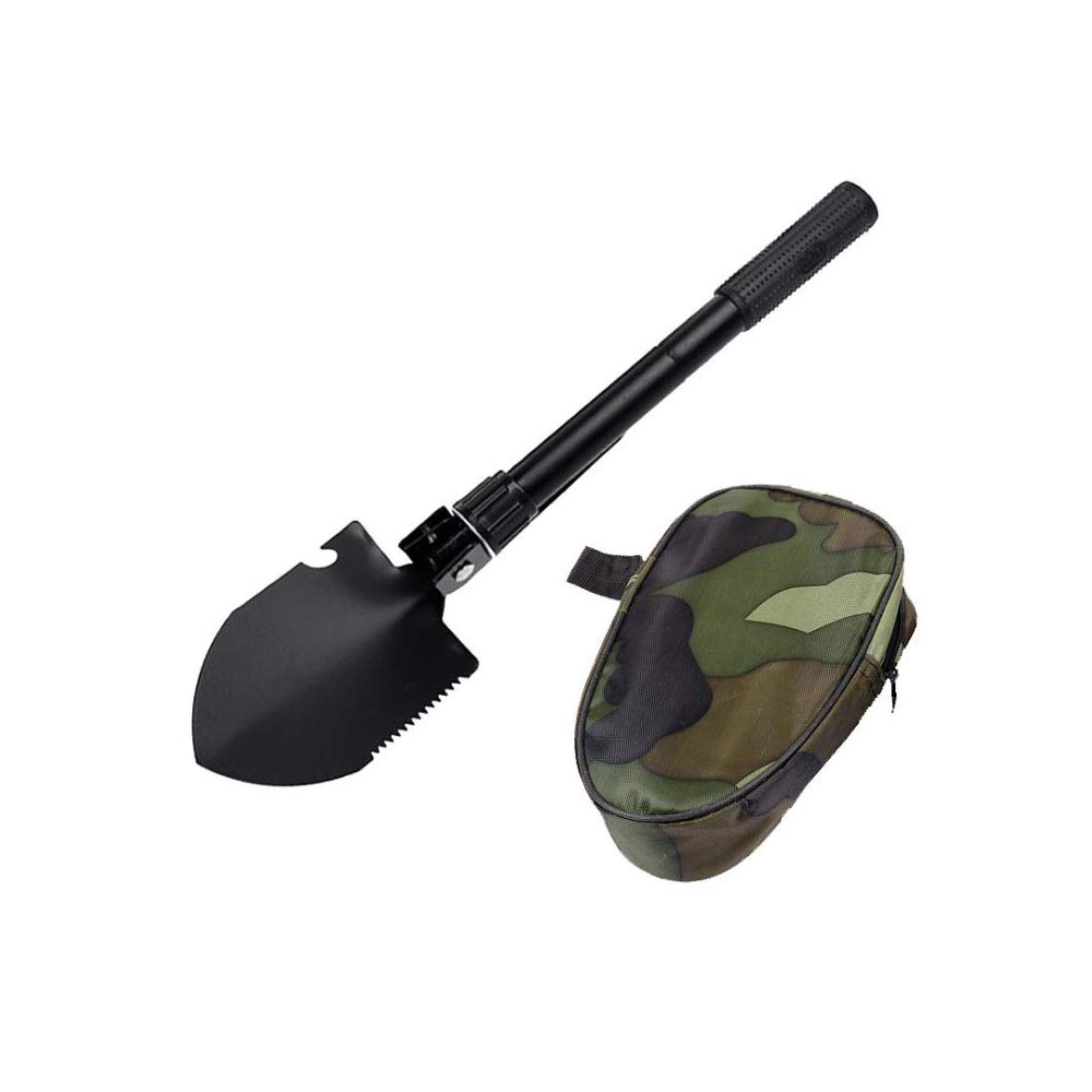 Amazon | 小型 持ち運び用 折りたたみ シャベル つるはし 鍬 迷彩柄